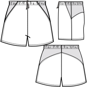 Moldes de confeccion para HOMBRES Shorts Short futbol 2894